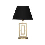 vinner Puglia Eskitme Mat Gold Metal Abajur - Siyah VNRPUGLIAEMGA01004