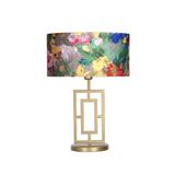 vinner Puglia Eskitme Mat Gold Metal Abajur - Violet VNRPUGLIAEMGA01018
