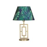 vinner Puglia Eskitme Mat Gold Metal Abajur - Yaprak Desenli VNRPUGLIAEMGA01025