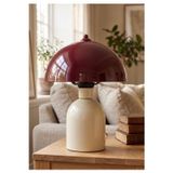 Vinner Rosso Premium Bordo-Krem Mantar Masa Lambası Dekoratif Modern Abajur