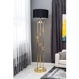 vinner Siyah Kaplama Conic Düz Tek Ayak Metal Lambader - Krom Şeritli Haki Yeşil VNR1506DSCNC025