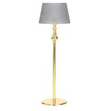 vinner Siyah Kaplama Helezon Kristal Metal Tek Ayaklı Lambader Konik Başlık Rengi Gri VNRSYHHEL0011028