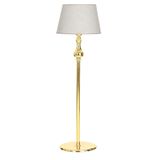 vinner Siyah Kaplama Helezon Kristal Metal Tek Ayaklı Silindir Başlık Rengi Lale Desenli Lambader VNRSYHHEL0011005