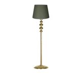vinner Solid Gold Kaplama Düz Metal Ayak Lambader - Hasır Koyu Kahve VNR0406SG020