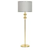 vinner Twins Statik Siyah Eskitme Mat Gold Detaylı Metal Lambader - Hasır Bej VNRTWINS01013
