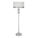 vinner Üçlü Krom Küre Tek Ayaklı Siyah Metal Lambader - Gri VNRLMDFG01065