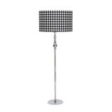 Vinner VNR2903SLKRMDZ015 Silindir Siyah Dama Başlık Krom Kaplama Solid Düz Tek Ayak Metal Lambader