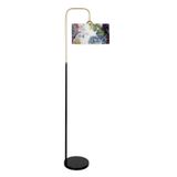 Vinner VNRLMDPTNZ01047 Potenza Eskitme Detaylı Siyah Gül Desenli Metal Lambader