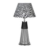 Vinner VNRORLEANSKROMLMD006 Orleans Krom Kaplama Metal Çubuklu Özel Tasarım Leopar Desenli Metal Abajur