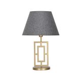 Vinner VNRPUGLIAEMGA01010 Puglia Eskitme Mat Gold Metal Hasır Gri Abajur