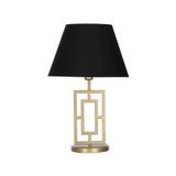 Vinner VNRPUGLIAEMGA01026 Puglia Eskitme Mat Gold Metal Siyah Abajur