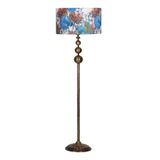 Vinner VNRVGAEKLMB037 Vega Eskitme Üçlü Küre Tek Ayaklı Metal Flowers Desenli Lambader