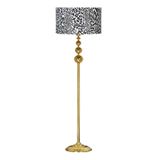 Vinner VNRVGAGKLMB023 Vega Gold Üçlü Küre Tek Ayaklı Metal Leopar Desenli Lambader