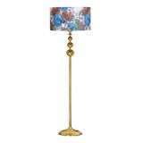 Vinner VNRVGAGKLMB063 Vega Gold Üçlü Küre Tek Ayaklı Metal Flowers Desenli Lambader