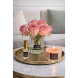 VINNOS HOME CONCEPT Yapay Çiçek Hediye Seti - Pembe 12'li Gül, 230 ml Kokulu Mum, Çiçek Spreyi