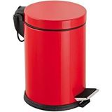 Vinox Vinoks Premium Serisi 3 Litre Hacimli Paslanmaz Banyo-mutfak Pedallı Çöp Kovası Kırmızı, 3 Litre Çok Renkli