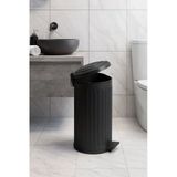 Vintage 16 Lt Yavaş Kapanır Kapaklı Ofis Mutfak Banyo Balkon Çöp Kovası Siyah
