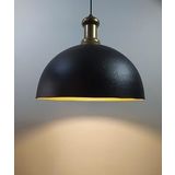 VİNTAGE 40 CM RETRO RUSTİK SİYAH İÇİ ALTIN METAL SARKIT AVİZE MYL002572