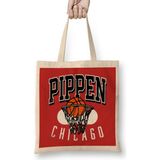 Vintage 90's Basketball Chicago Bulls Pippen Bez Çanta Uzun Saplı - Açık Bej - 40 X 40