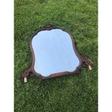 Vintage Ahşap Çerçeveli Oymalı Şifoniyer Aynası 76X106cm - Dekoratif Ayna