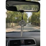 Vintage Anahtar Tasarımlı Araba Dikiz Aynası Süsü – Dekoratif Metal Oto Aksesuarı