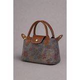 Vintage Bloom Denim Bag | Çiçek Desenli Denim Kadın El ve Omuz Çantası