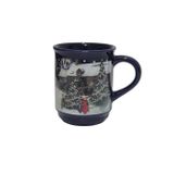 Vintage Christmas Kar Yağışı Temalı Porselen Kupa 9Cm 005