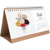 Vintage Çiçekli 2026 Masa Takvimi - 19x11 cm