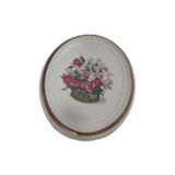 Vintage Dekoratif Çiçek Temalı Porselen Duvar Tabağı 11Cm 003