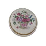 Vintage Dekoratif Çiçek Temalı Porselen Duvar Tabağı 13,5Cm 001