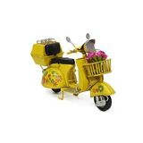 Vintage Dekoratif Sepetli Metal Scooter