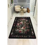 Vintage Desen Dijital Baskı Kaymaz Taban Halı H0014 Renkli 140 X 200