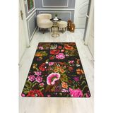 Vintage Desen Dijital Baskı Kaymaz Taban Halı H0024 Renkli 140 X 200