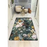 Vintage Desenli Dijital Baskı Kaymaz Taban Halı H0934 Renkli 140 X 200