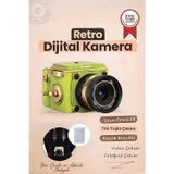 Vintage Dijital Kamera Selfie Video Vlog Kamerası Fotoğraf Makinesi CMR48 Açık Yeşil
