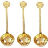 Vintage El Yapımı Gold 3 Lü Şeker ve Ölçü Kaşığı Seti, 598537 - Çok Renkli