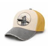 Vintage Eskitme Yıkamalı Retro Model Pamuklu Unisex Erkek Kadın Beyzbol Kot Şapkalar (Sarı)