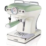 Vintage Espresso Makinesi Yeşil 1389/14 - Süt Köpürtme Başlığı, 900 Watt, 0,9 Litre Çıkar� - Çok Renkli