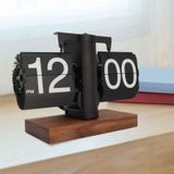 Vintage Flip Clock Mekanik Sayfa Çevirme Saat – Minimalist Retro Masa Saati, Ofis ve Ev Dekoratif Saat