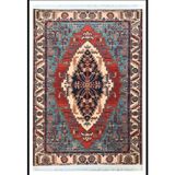 Vintage Halı, Geleneksel Desenli, Kaydırmaz Tabanlı, Makinede Yıkanabilir, 140x200 cm, Mavi-Kırmızı