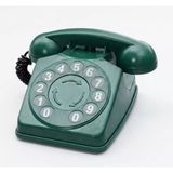 Vintage Home Retro Çevirmeli Klasik Antika Görünümlü Numaratik Telefon Dekor Yeşil Midastech - Çok Renkli