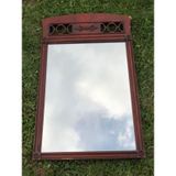 Vintage Kahverengi Oyma Desenli Çerçeveli Ayna 57X96,5 Cm - Dekoratif Ayna
