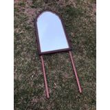 Vintage Kubbeli Tırnak Ayna 103x55 cm