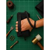 Vintage Leather Craft Hakiki Deri Erkek El Çantası - --Siyah
