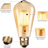 Vintage LED Ampul E27 (4W/220V) 2600-2700 K Retro Antik, Kehribar Sıcak, 6'lı Paket