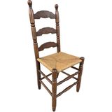 Vintage Masif Ahşap Sandalye (1 Adet) AC05 - Kahverengi