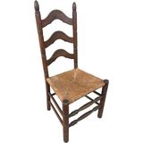 Vintage Masif Ahşap Sandalye (1 Adet) AC07 - Kahverengi