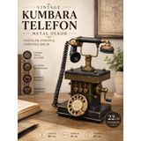 Vintage Metal Telefon Kumbara Dekor, 20x11x22 cm