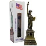 Vintage Metal Usa Özgürlük Heykeli Biblo Antik Bronz 18 Cm