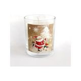 VİNTAGE NOEL BABA BUZ PATENİ KOKULU BARDAK - MUM 030 - Renkli - 1 Adet